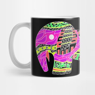 cute elephant mandala in safari zentangle ecopop art Mug